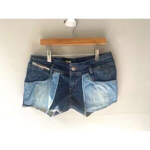 Diesel Girls Kids New PATIC DENIM SHORTS W OUTSIDE POCKETS Sz: 16 RTL: $119